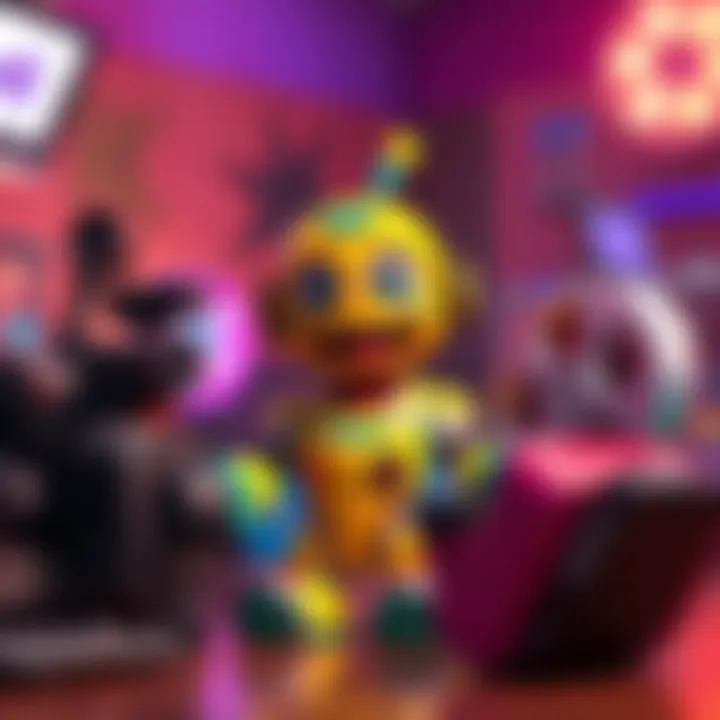 Dinkbot in Spoonkid2 Video A colorful animated character named Dinkbot surrounded by video editing tools and a film reel, representing the call for more appearances in Spoonkid2 videos.