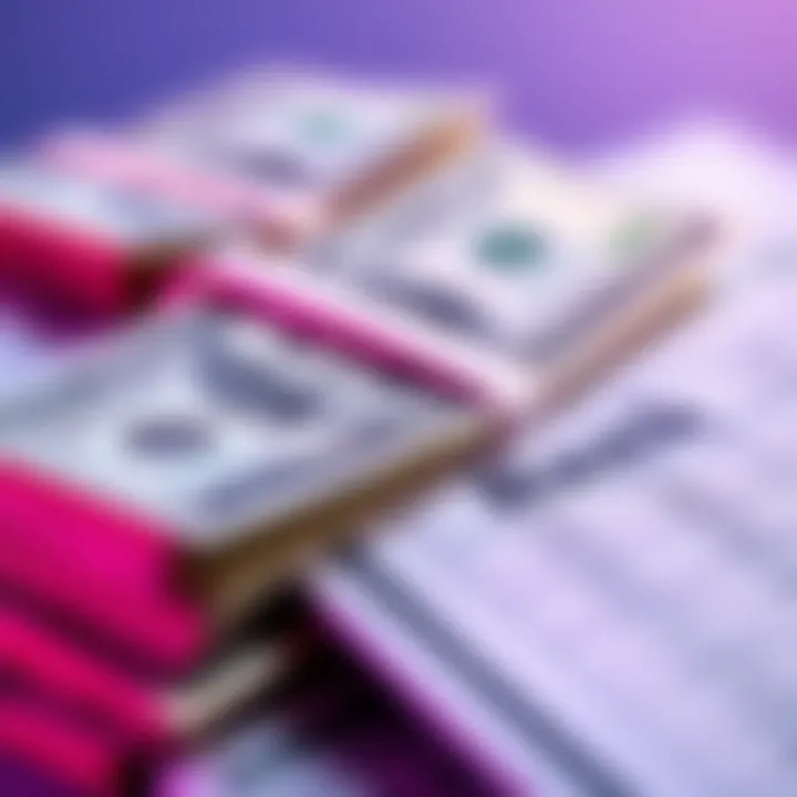 A close-up of cash and a bank statement showing direct deposits, symbolizing the cashback program