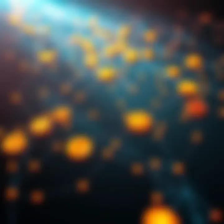 A graphic showing a network of Bitcoin nodes with several nodes disappearing, illustrating a sudden drop in connectivity.