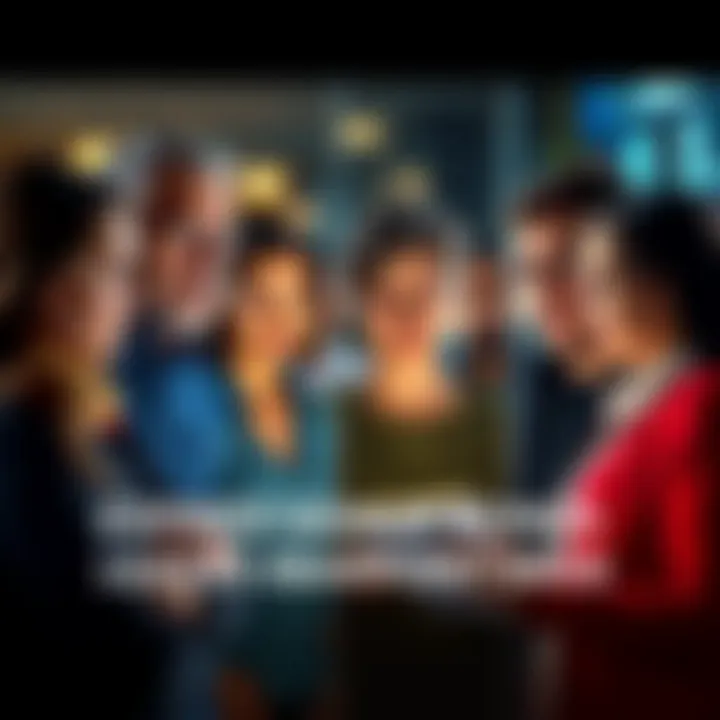 A group of people looking at credit card offers with expressions of disappointment