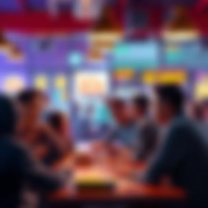 People engaging in a lively discussion about donuts in a forum setting