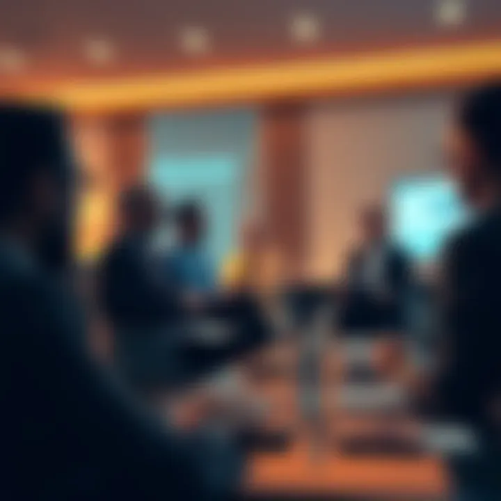 Group of financial experts discussing collateral pools and their implications for the market