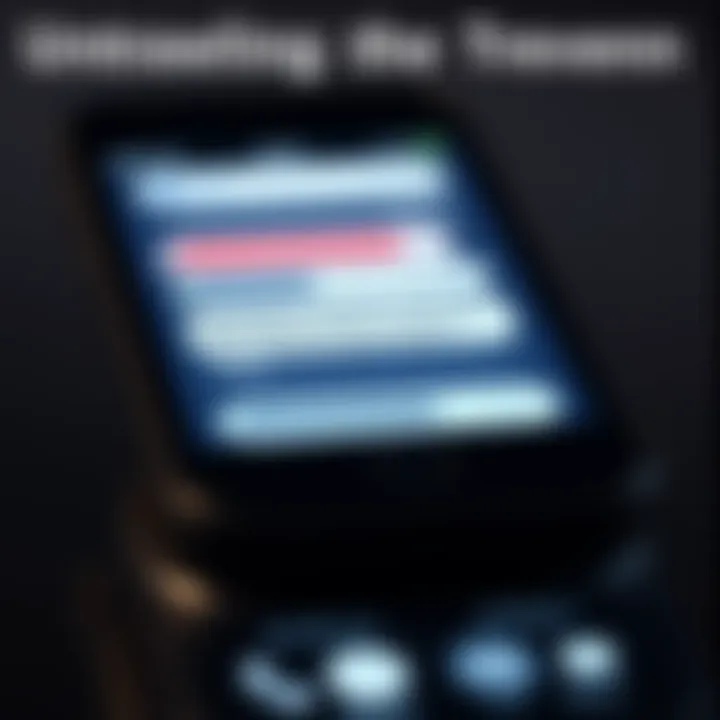 A close-up of a smartphone screen showing unsettling text messages with alarming content.