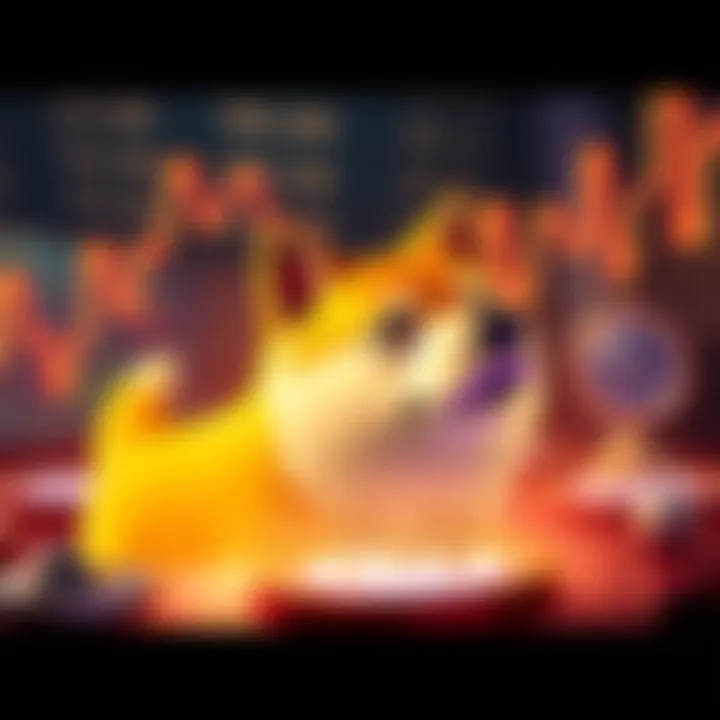 Doge Coin Price Prediction A graphic showing a Doge coin with a rising graph and $0.20 target in focus, symbolizing market trends and community interest.