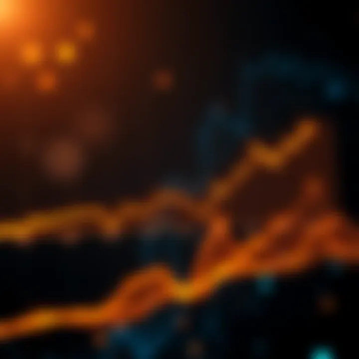 A line graph showing the fluctuations of DOGE's price over 12 years, with key moments highlighted such as spikes and drops, illustrating its volatility.