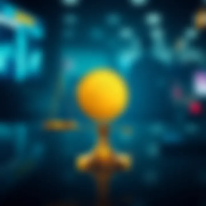 A graphic showing Dogecoin symbol with a gold commodity scale, symbolizing its classification as a commodity by the SEC.