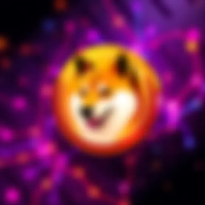 Dogecoin Coin Symbol A shiny Dogecoin coin with a Shiba Inu dog on it, representing the cryptocurrency's value stability.