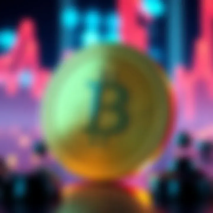 Dogecoin coin with dollar sign A shiny Dogecoin with a dollar sign overlay, symbolizing its potential rise to one dollar in the future.