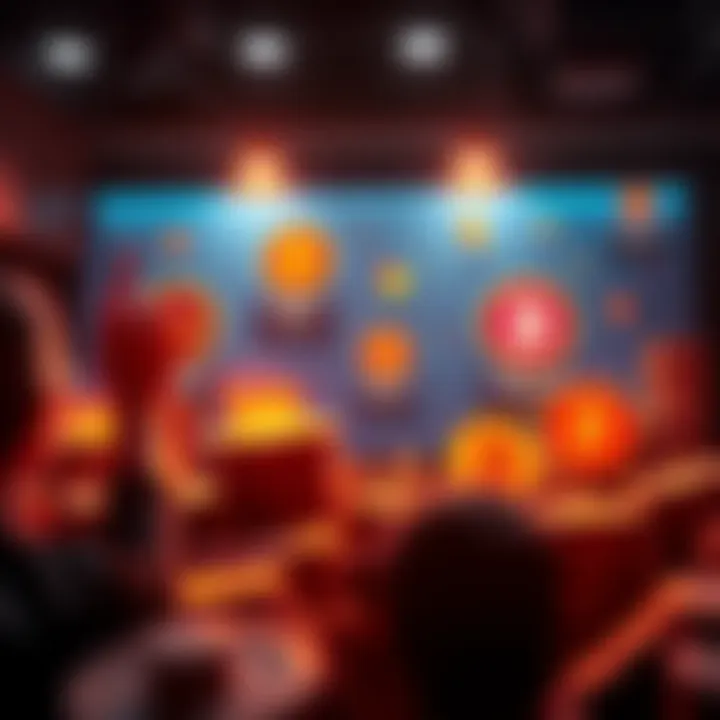 A graphic showing various Dogecoin mining pools with symbols for payouts and fees, highlighting community discussions.