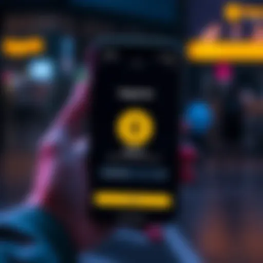 A smartphone displaying a Dogecoin wallet app showing a 0 balance and a seed phrase input area, with a confused person's hands hovering over the screen.