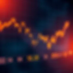 A line graph illustrating dollar-cost averaging with fluctuating prices and investment highlights over time.