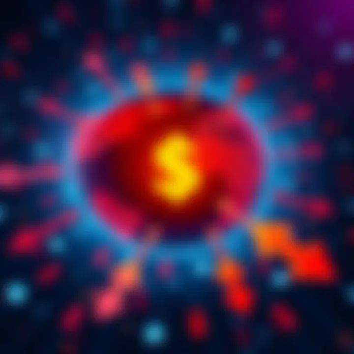 A graphic showing a strong U.S. dollar influencing global trade and investments, with arrows pointing to various countries.