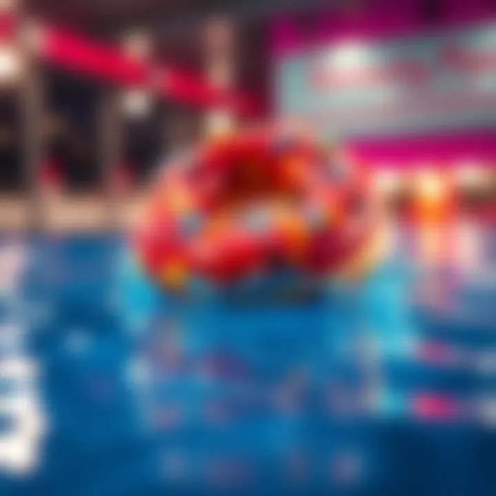 A colorful donut floating on a pool, symbolizing liquidity challenges and opportunities in finance.