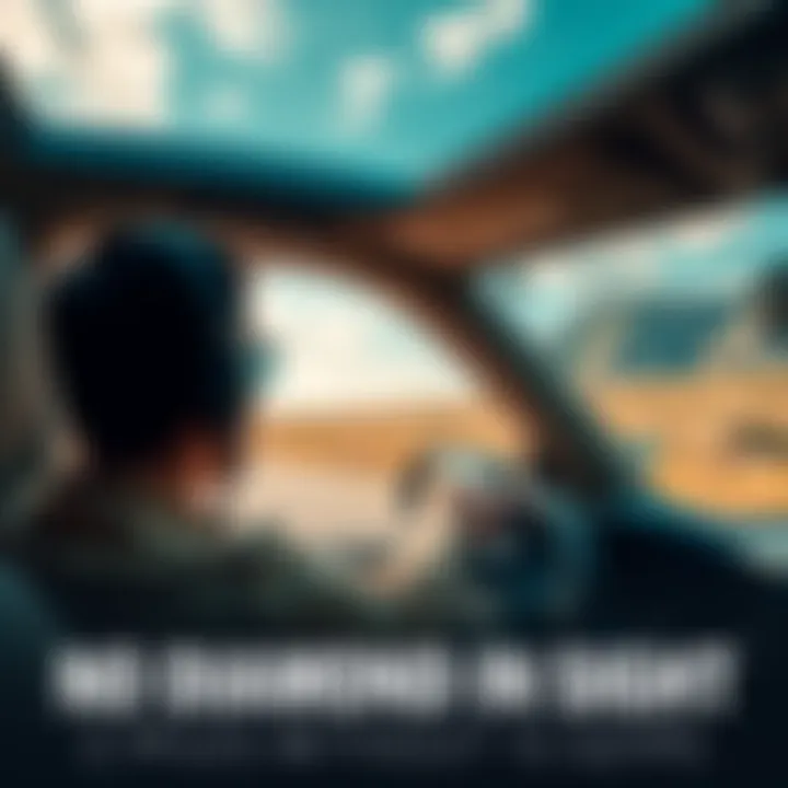 A driver looking out the window during a road trip with no diamonds visible in the landscape
