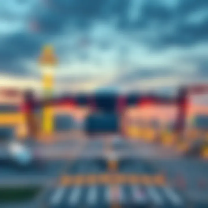 A drone delivering packages at an airport, showcasing advanced flight tracking technology.