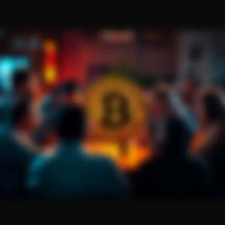 Early Bitcoin Holders Group of early Bitcoin holders sharing their stories and experiences at a local meetup