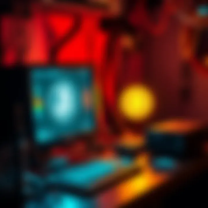 A computer mining for Bitcoin in 2010 with a simple setup and glowing screen