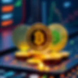 A graphic showing ION coins and USDT being staked for rewards on a digital platform