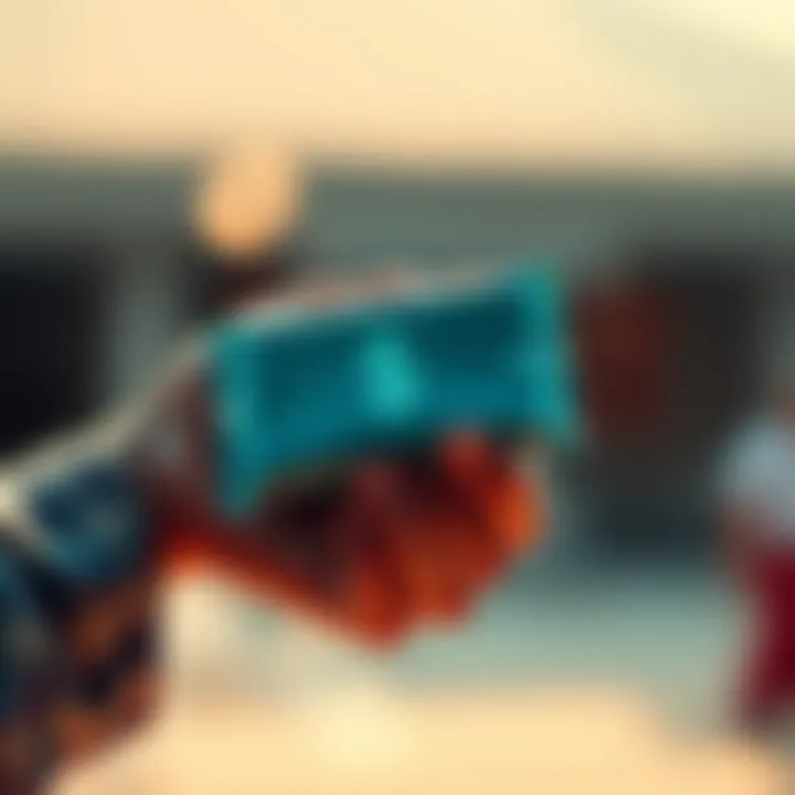 Earning 41 Cents Daily A person holding a parcel with cash in hand, symbolizing daily earnings from a strategy.