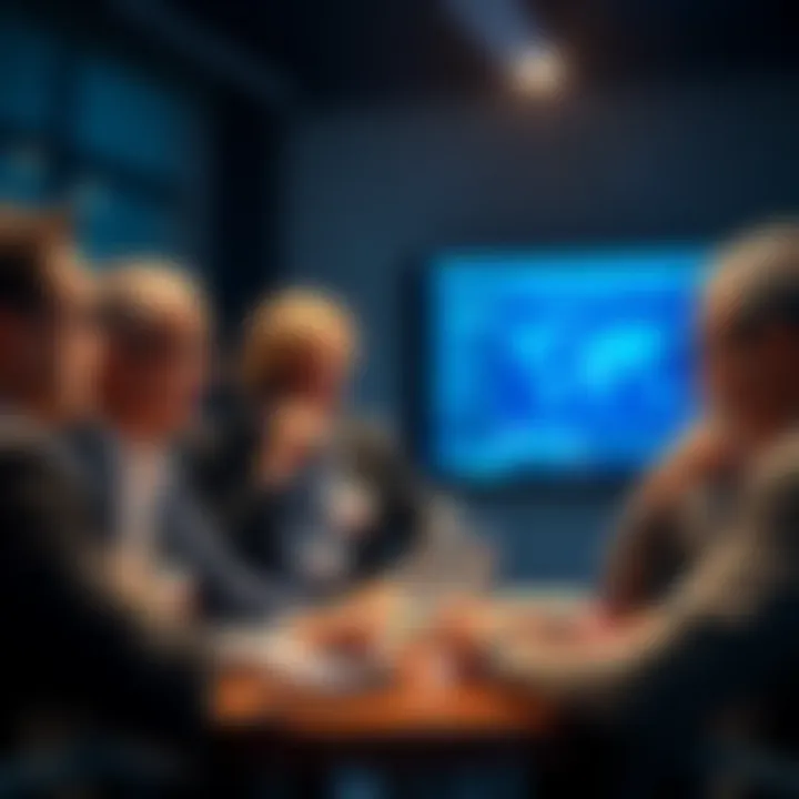 Group of economists discussing cryptocurrency sanctions proposed by Netanyahu, expressing concern over the impact on financial integrity.