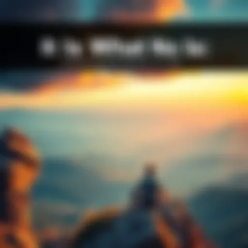 A serene scene of a person sitting on a cliff overlooking a vast landscape, symbolizing acceptance of life's realities.