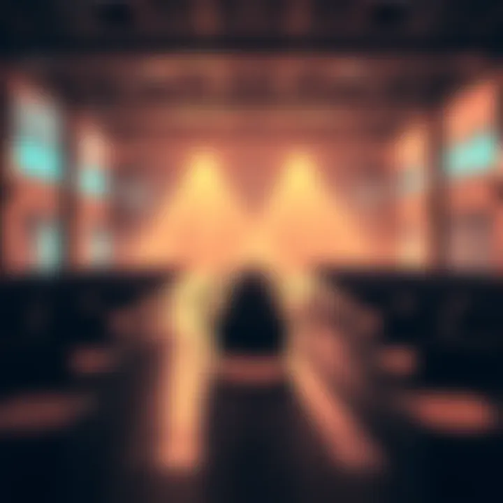 A gathering area with few chairs and tables set up but mostly empty, indicating a decline in attendance.