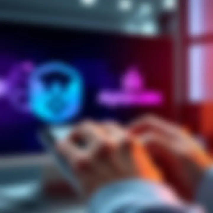 Entering a passphrase on a device A person typing a passphrase on a smartphone screen with a digital wallet logo in the background