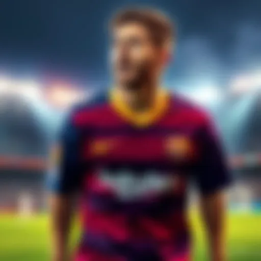 Eric Garcia weighing options between La Liga and All-Star teams, with a football field backdrop.