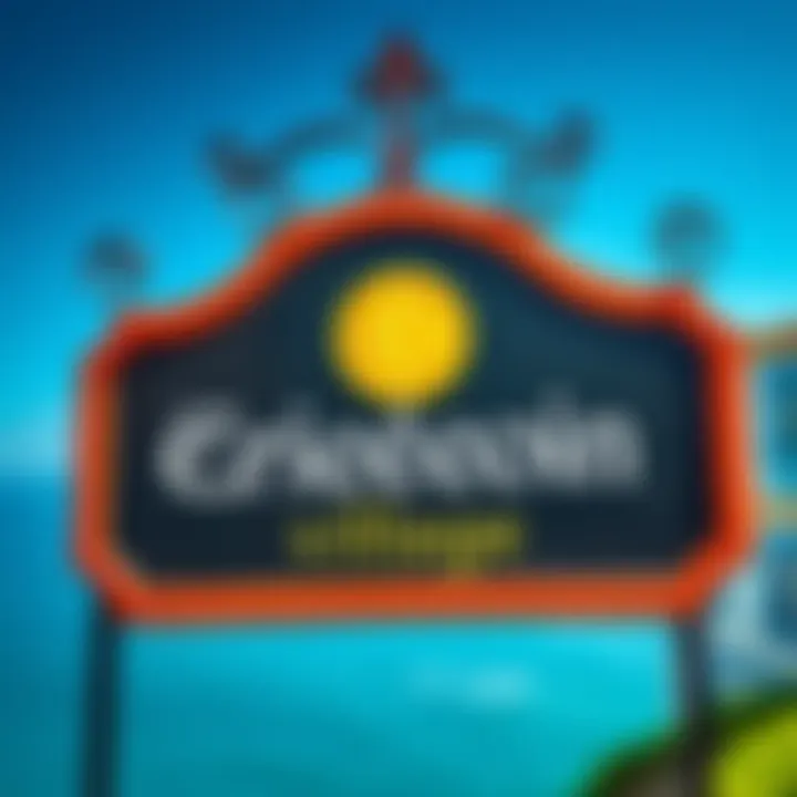 A sign in Ericeira, Portugal showing the village name alongside the Dogecoin logo, indicating acceptance of cryptocurrency payments