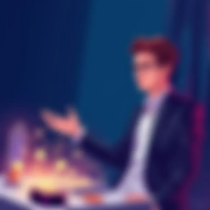 Illustration of Vitalik Buterin presenting a simplified Ether staking solution for institutions