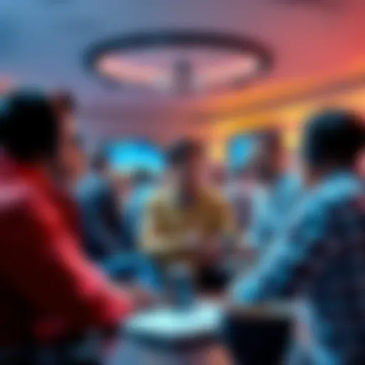 People discussing Ethereum news and trends in a digital forum setting