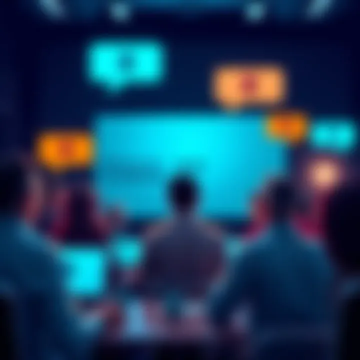 People engaging in a discussion about Ethereum on an online forum with chat bubbles and Ethereum logos present.