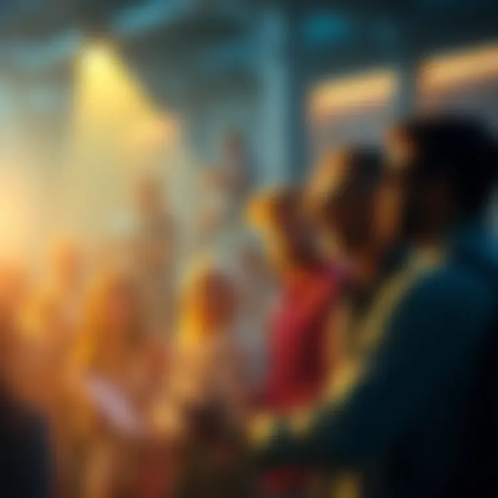 Ethereum Discussion Group A diverse group of people discussing Ethereum topics at a community event
