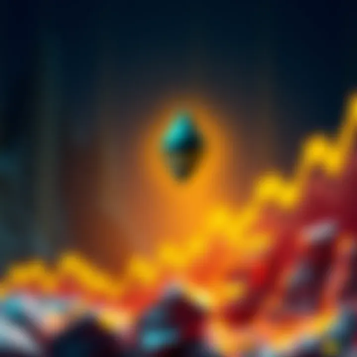 A graphic showing Ethereum's price rising towards a new all-time high, with a warning symbol indicating risk to short positions