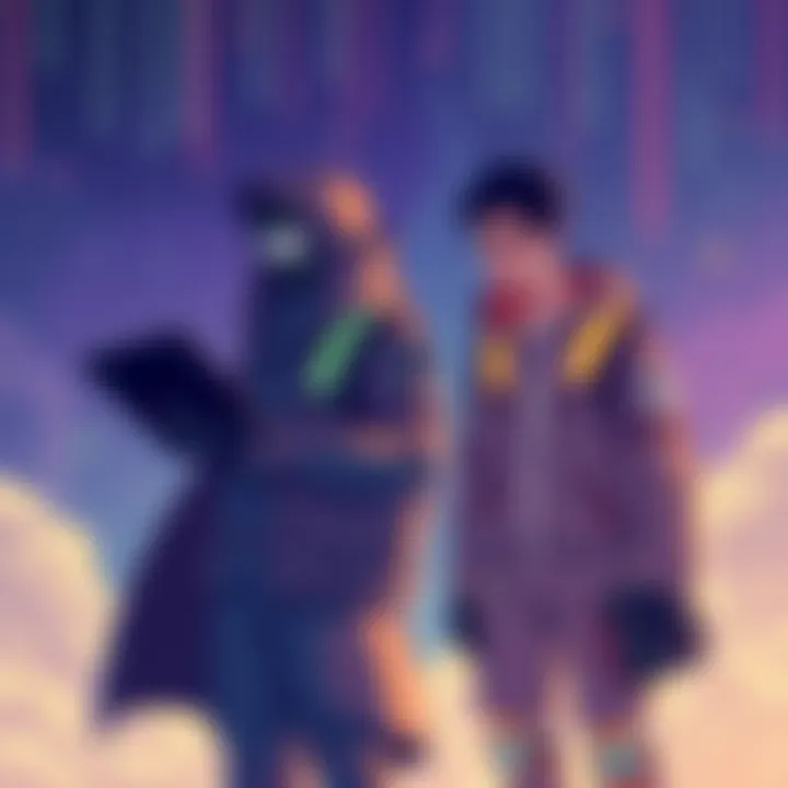 Ethereum AI Roles Illustration of two figures representing builders and storytellers in the Ethereum community, one working on technology and the other communicating with people.