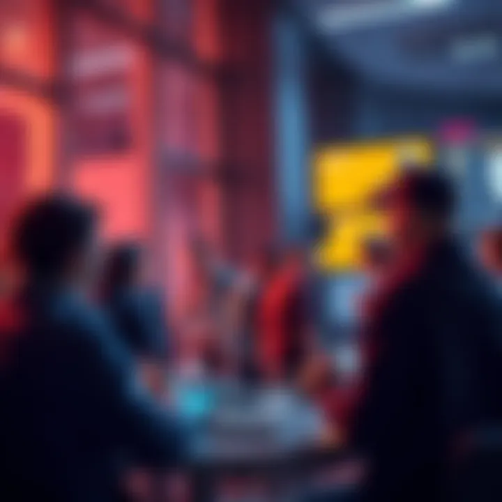 A group of people engaging in a conversation about Ethereum, sharing ideas on prices and news.