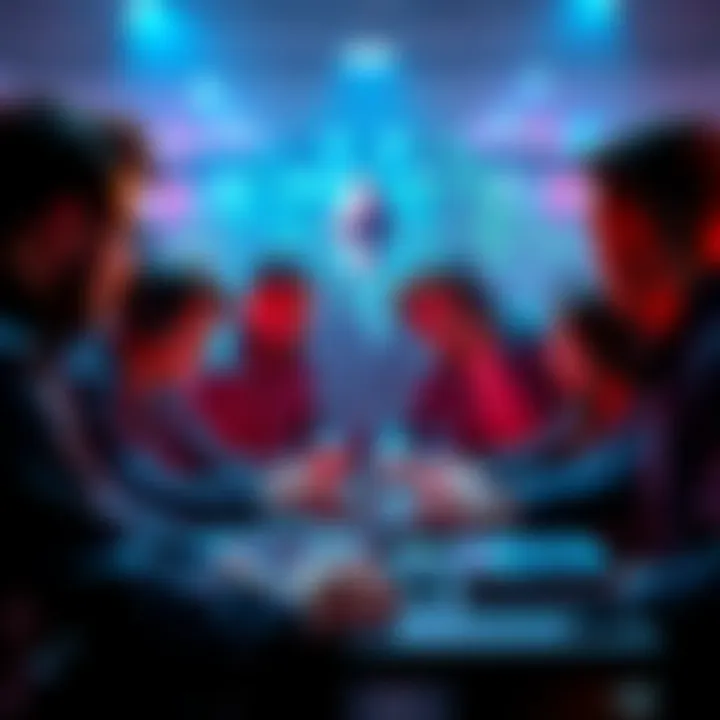 A group of developers collaborating on Ethereum projects, showcasing teamwork and innovation in Web3 development.