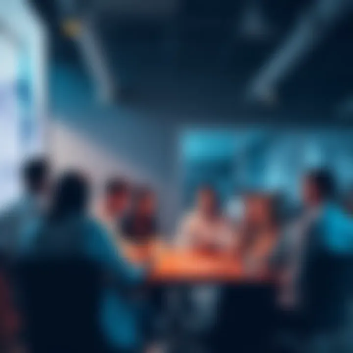 A group of people engaging in a discussion about Ethereum in a casual setting, sharing ideas and news.