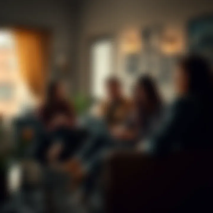 A group of people discussing Ethereum topics with laptops and coffee cups in a cozy setting