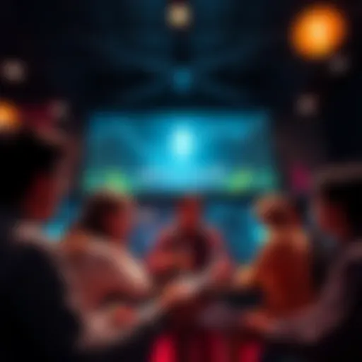 People discussing Ethereum news and trends in a lively environment