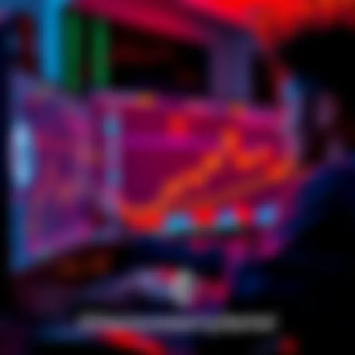 A person analyzing Ethereum coins and market trends on a computer screen, showcasing the potential impact of Ethereum Foundation's selling strategy.