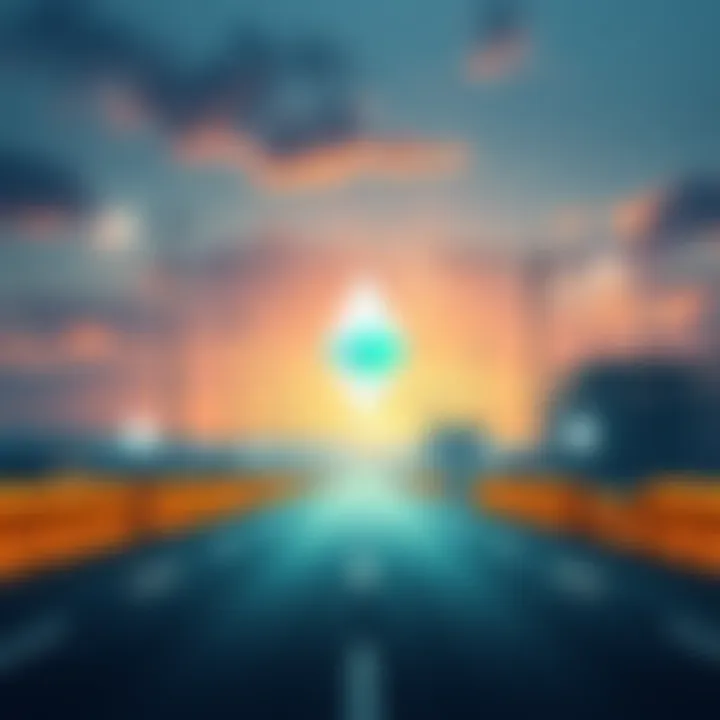 Illustration showing the Ethereum logo alongside a construction site, symbolizing the fast permit approval process with zero-knowledge proofs.