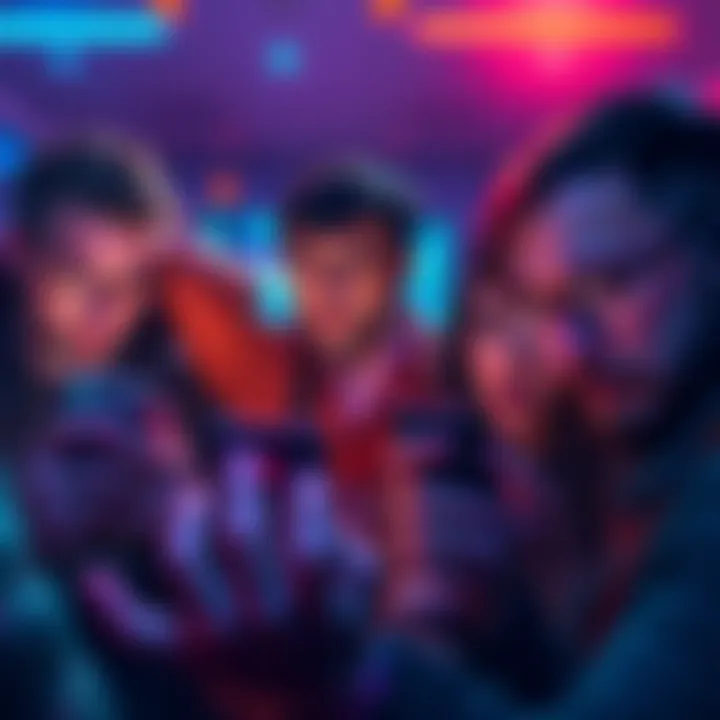 A visual showing a group of Ethereum holders looking at their devices with expressions of confusion and hesitation about staking in DeFi.