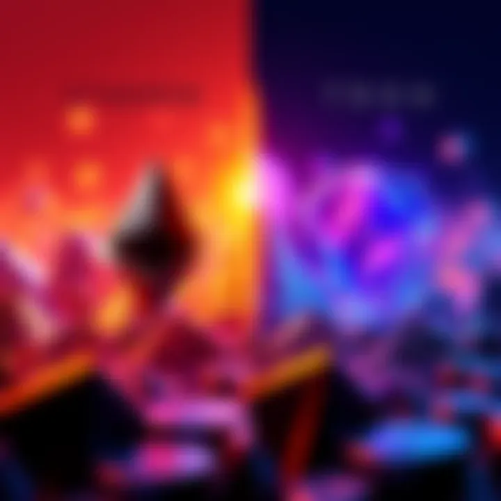 A visual comparison between Ethereum and TRON, illustrating the potential impact of ETH as the US stablecoin on TRX's market position.