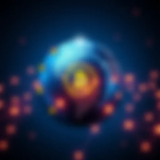 A graphic showing a globe with blockchain technology symbols, representing the EU-Mercosur agreement and its impact on global payments.