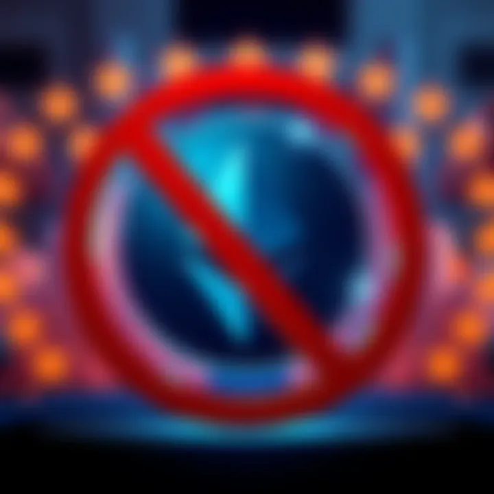 A graphic showing the Monero logo with a red prohibition sign over it, symbolizing Europe's ban on the cryptocurrency.