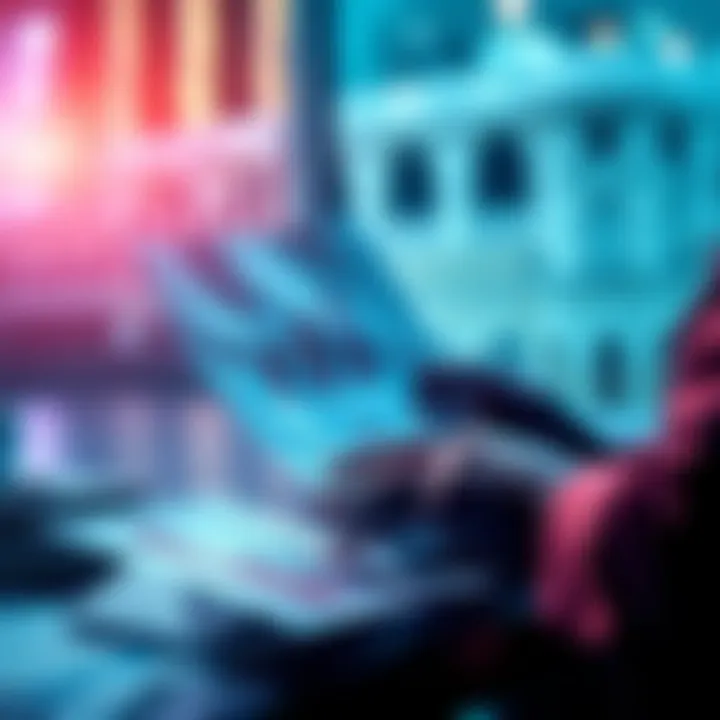 A person analyzing financial documents and graphs to decide on changes to investments and cash holdings.