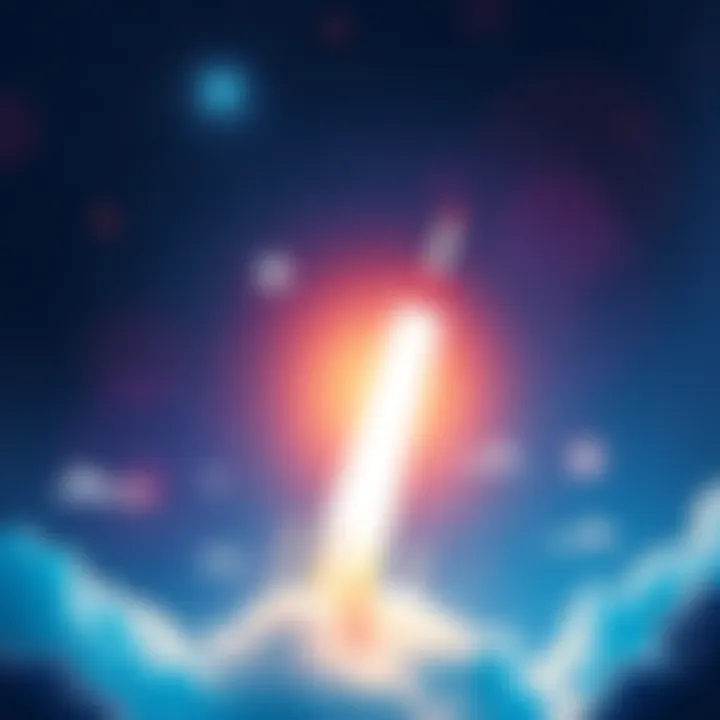 A vibrant graphic showcasing a rocket launching into the sky, symbolizing new beginnings and exciting updates for 2026.