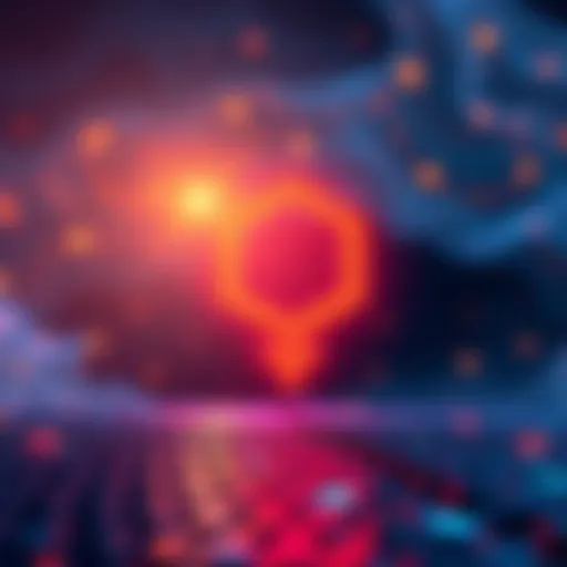 A digital representation of a blockchain fading into the background with a question mark symbolizing uncertainty