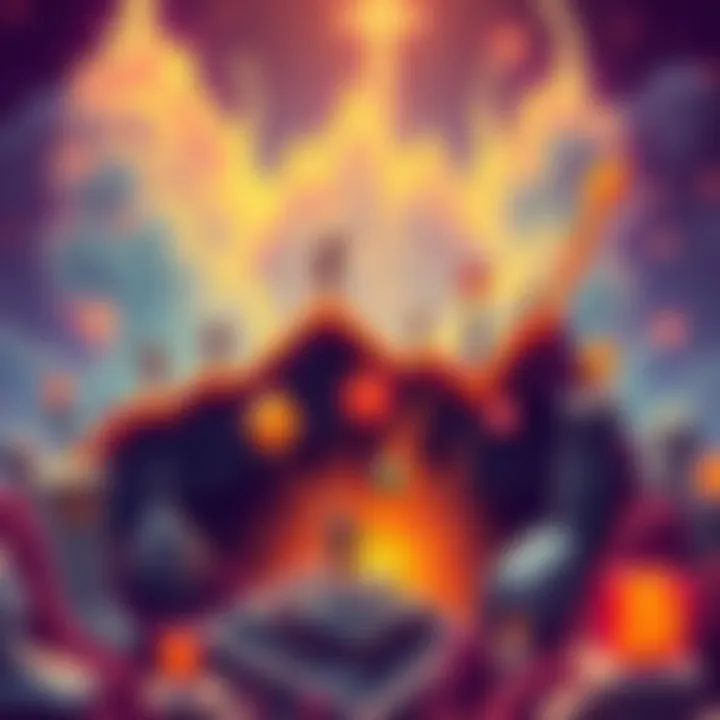 A graph showing a sharp decline with icons representing failed crypto projects, symbolizing their fall from popularity.